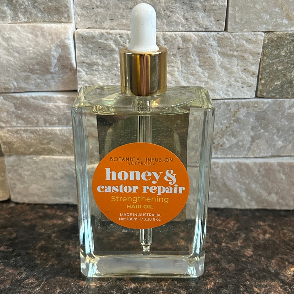 Botanical Infusion Honey & Castor Repair Strengthening Hair Oil 3.38 fl oz NEW